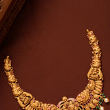 Ram Seetha Nagas Pearl Drops Gold Necklace
