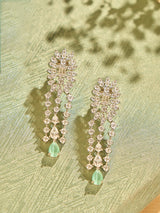 Green Cubic Crystal Necklace Set