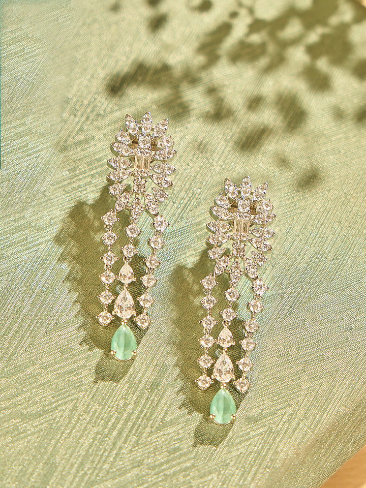 Green Cubic Crystal Necklace Set