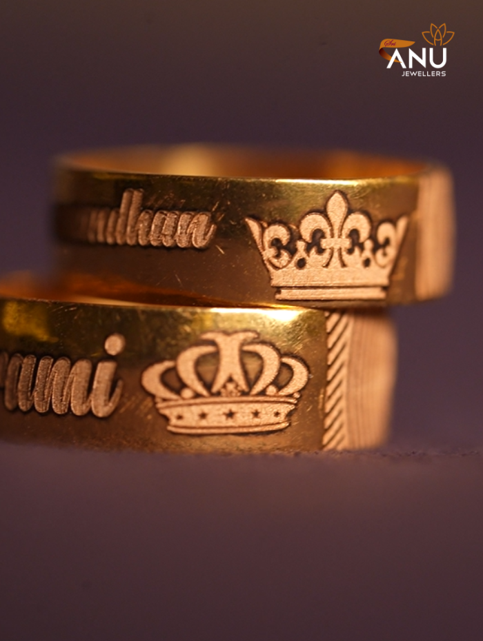 Crowned Love Fingerprint Ring