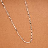Sleek Wheat Link Silver Men’s Chain