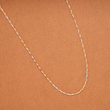 Triple Tone Twisted Silver Women’s Chain