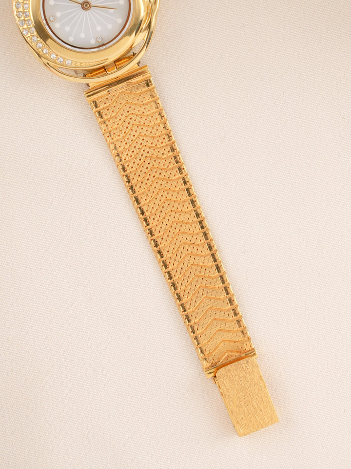 Trendy White Stone 'Titan Raga' Gold Watch