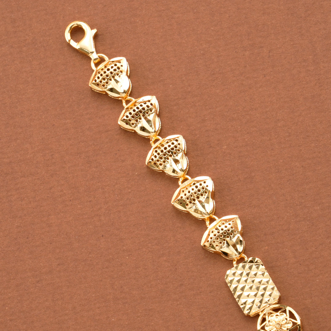 Bell Shaped Links Nagas Gold Plated Bracelet