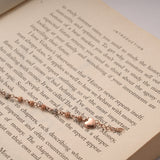 Stylish Rose Gold Beads Silver Bracelet