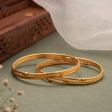 Regal Three Layer Gold Ball Bangle