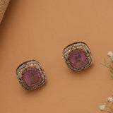 Modern Multi Stone Golden Necklace Set