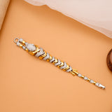 Trendy Jaguar Silver Gold Plated Bracelet