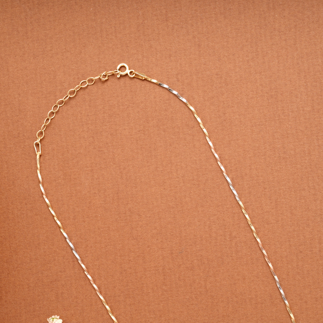 Triple Tone Twisted Silver Women’s Chain