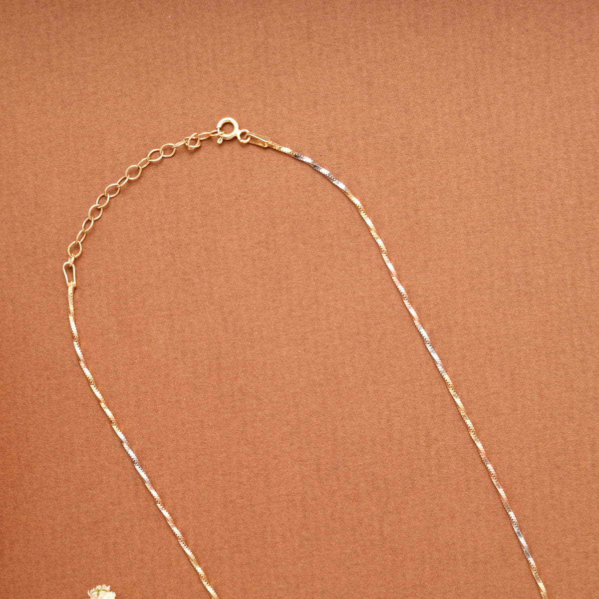 Triple Tone Twisted Silver Women’s Chain