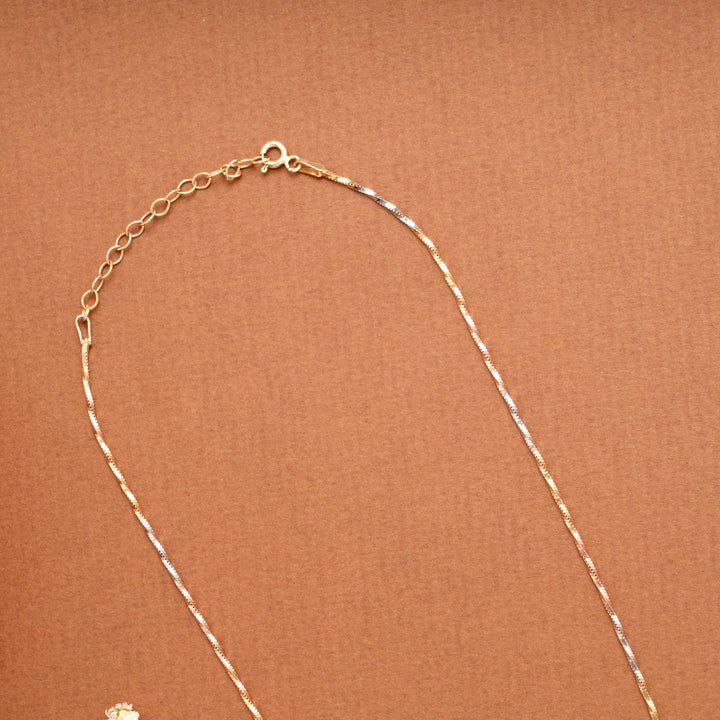 Triple Tone Twisted Silver Women’s Chain