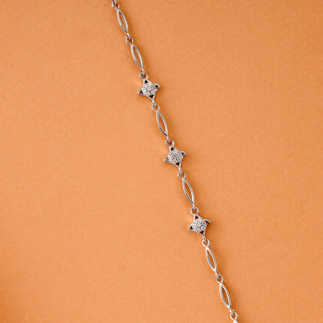 Modern Style Star Silver Bracelet