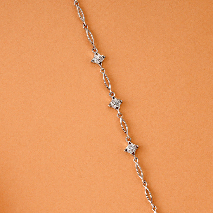 Modern Style Star Silver Bracelet