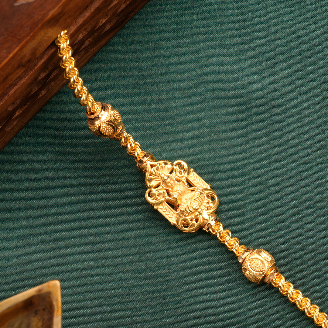 Lakshmi with Lotus Mugappu Gold Chain