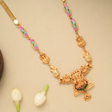 Temple Inspired Lakshmi Gopuram Golden Necklace