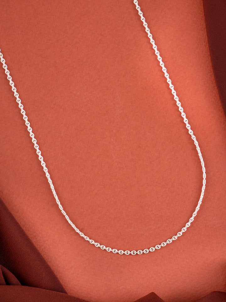Small Link Delicate Silver Chain for Men