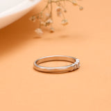 Minimalist Triple Stone Silver Ring