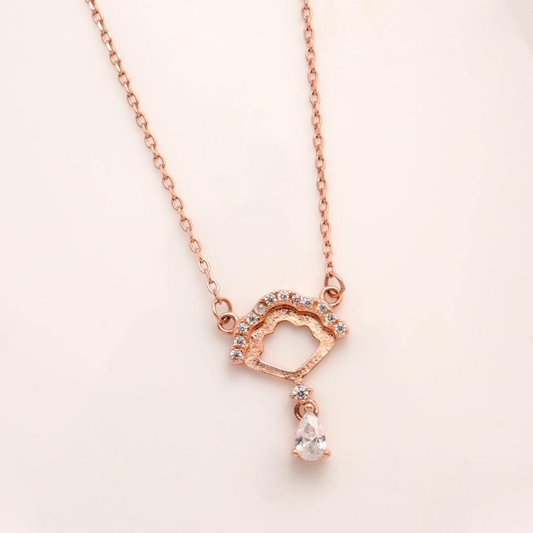 Royal Rose Gold Silver Pendant Chain