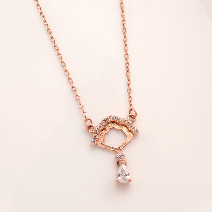 Royal Rose Gold Silver Pendant Chain