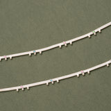 Minimal Enamel Drop Silver Anklet