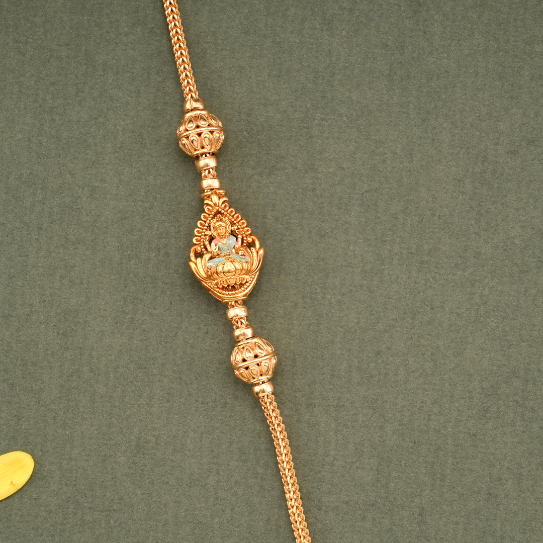 Traditional Leaf Lakshmi Mugappu Chain