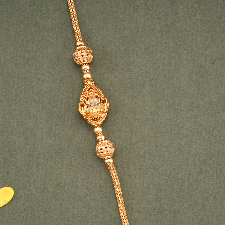 Traditional Leaf Lakshmi Mugappu Chain