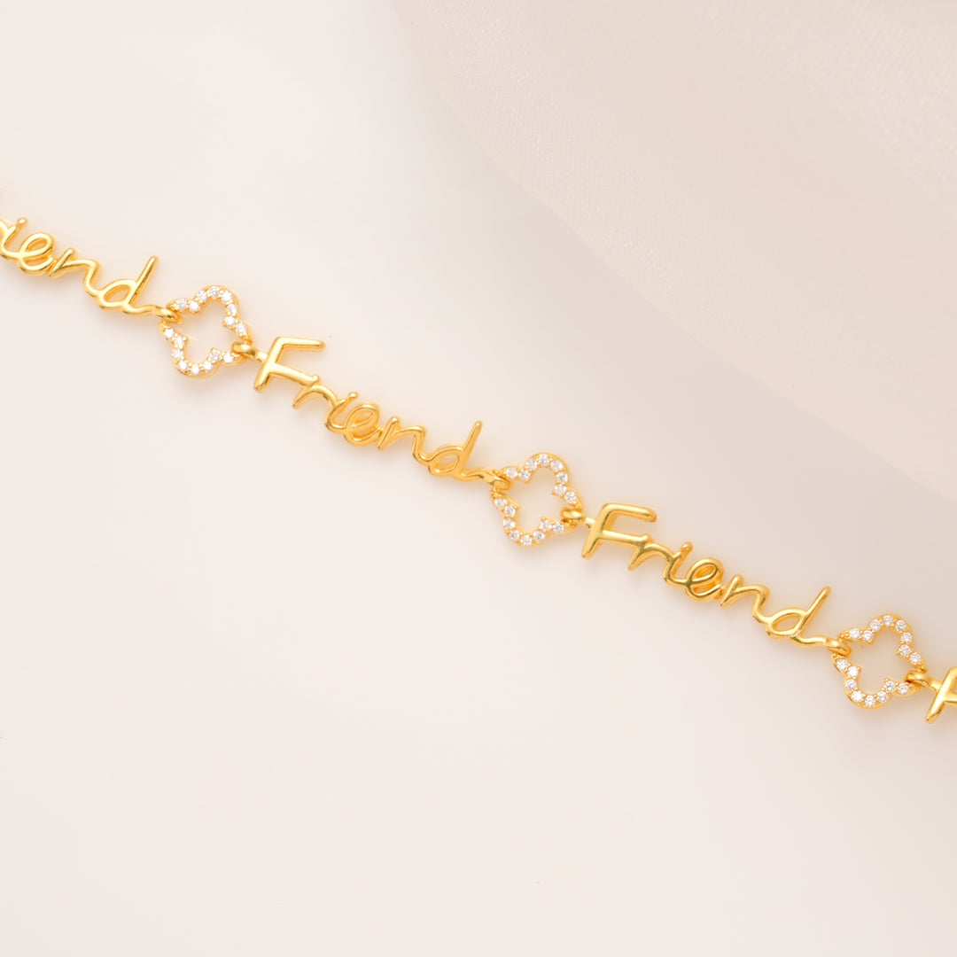 Lucky Friend Charm Silver Bracelet