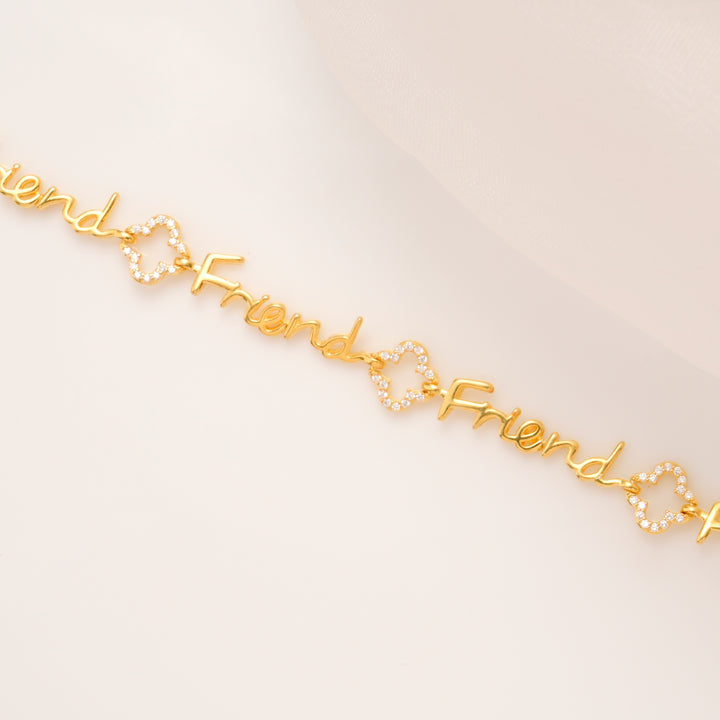 Lucky Friend Charm Silver Bracelet