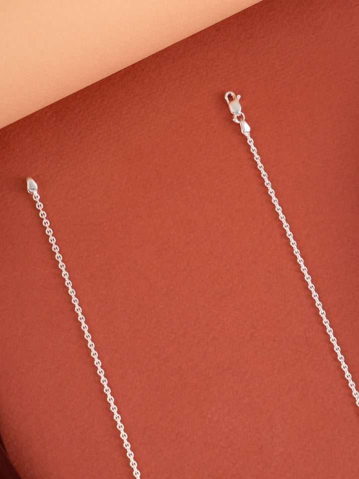 Small Link Delicate Silver Chain for Men