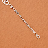 Sparkling Zircon Heart Silver Bracelet
