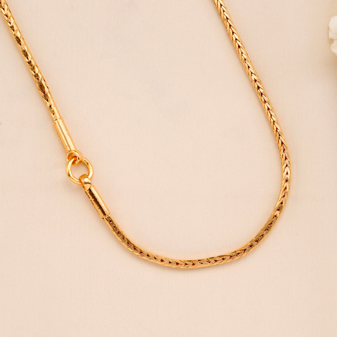 Trio Balls Design Silver Mugappu Chain