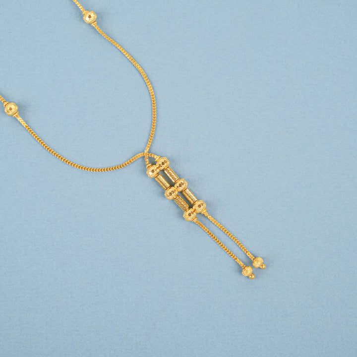 Fancy Hanging Drops Pendant Gold Necklace
