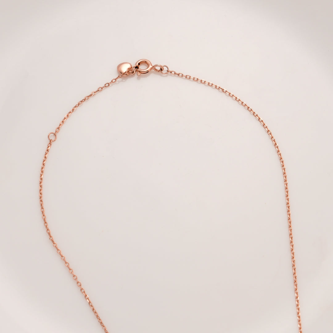 Royal Rose Gold Silver Pendant Chain