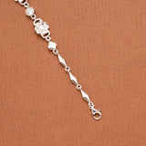Cute Dual Blossom Silver Women’s Bracelet