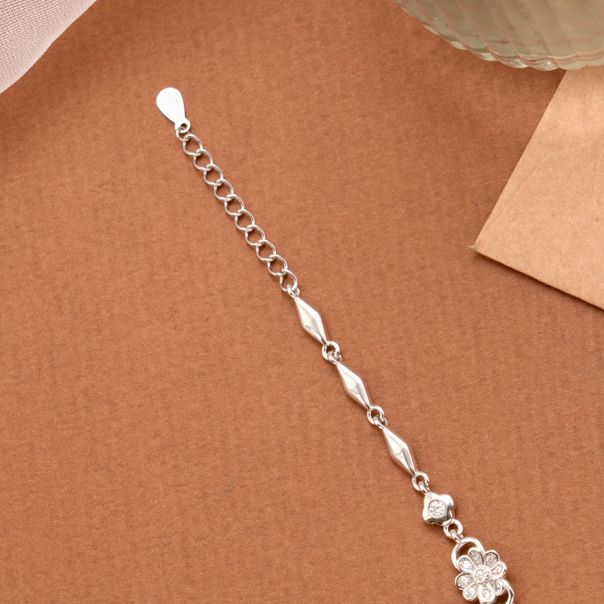 Cute Dual Blossom Silver Women’s Bracelet