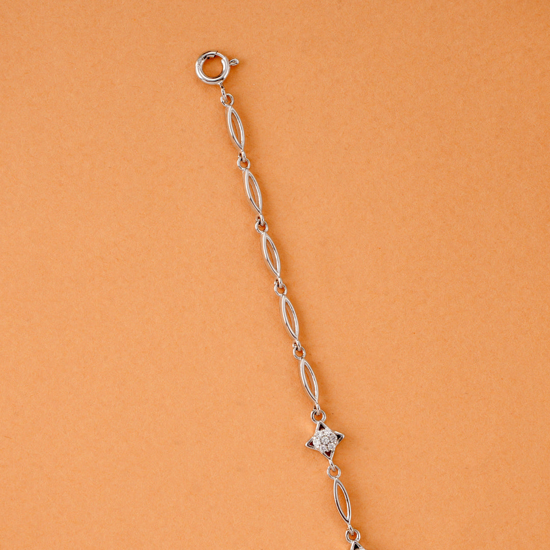 Modern Style Star Silver Bracelet