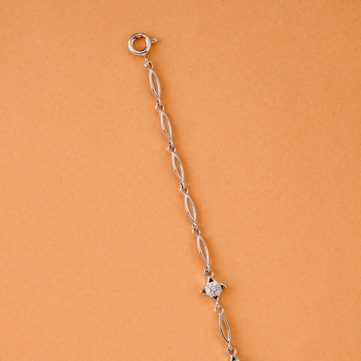 Modern Style Star Silver Bracelet