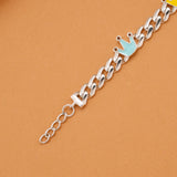 Multicolour Crown Silver Baby Bracelet