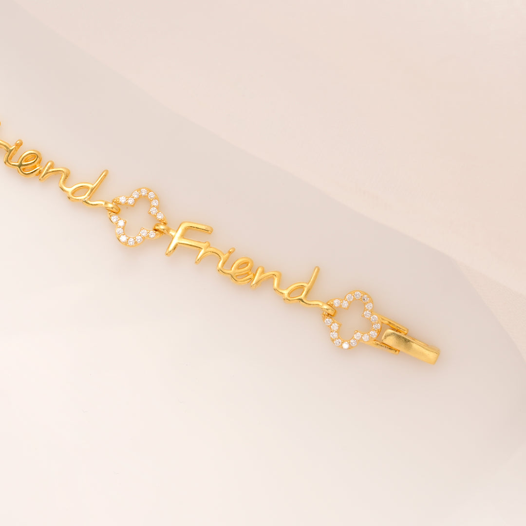 Lucky Friend Charm Silver Bracelet