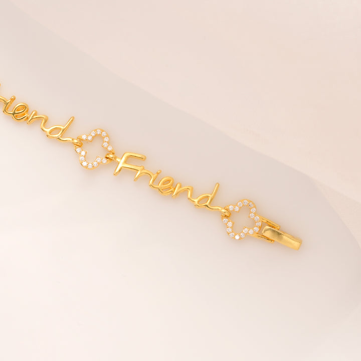 Lucky Friend Charm Silver Bracelet