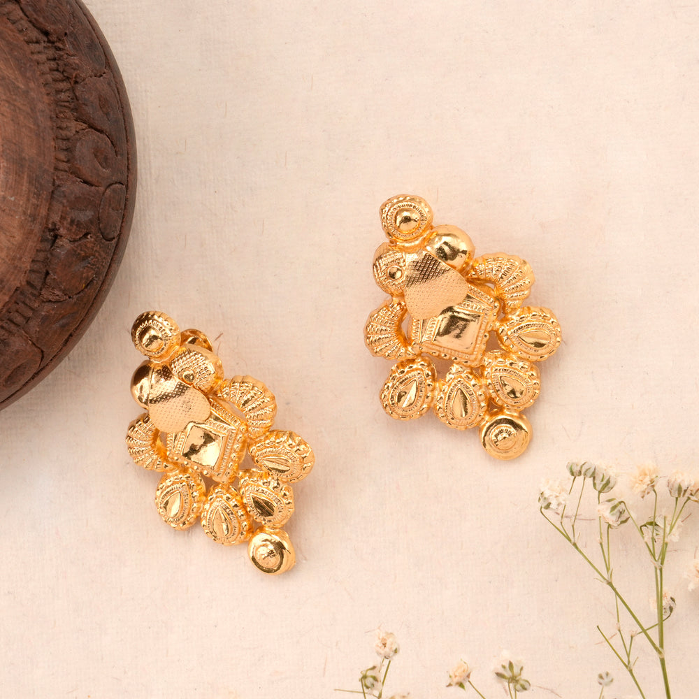 Royal Kerala Style Golden Earring