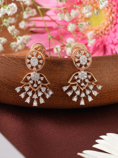 Celestial Bloom Diamond Drop Earring