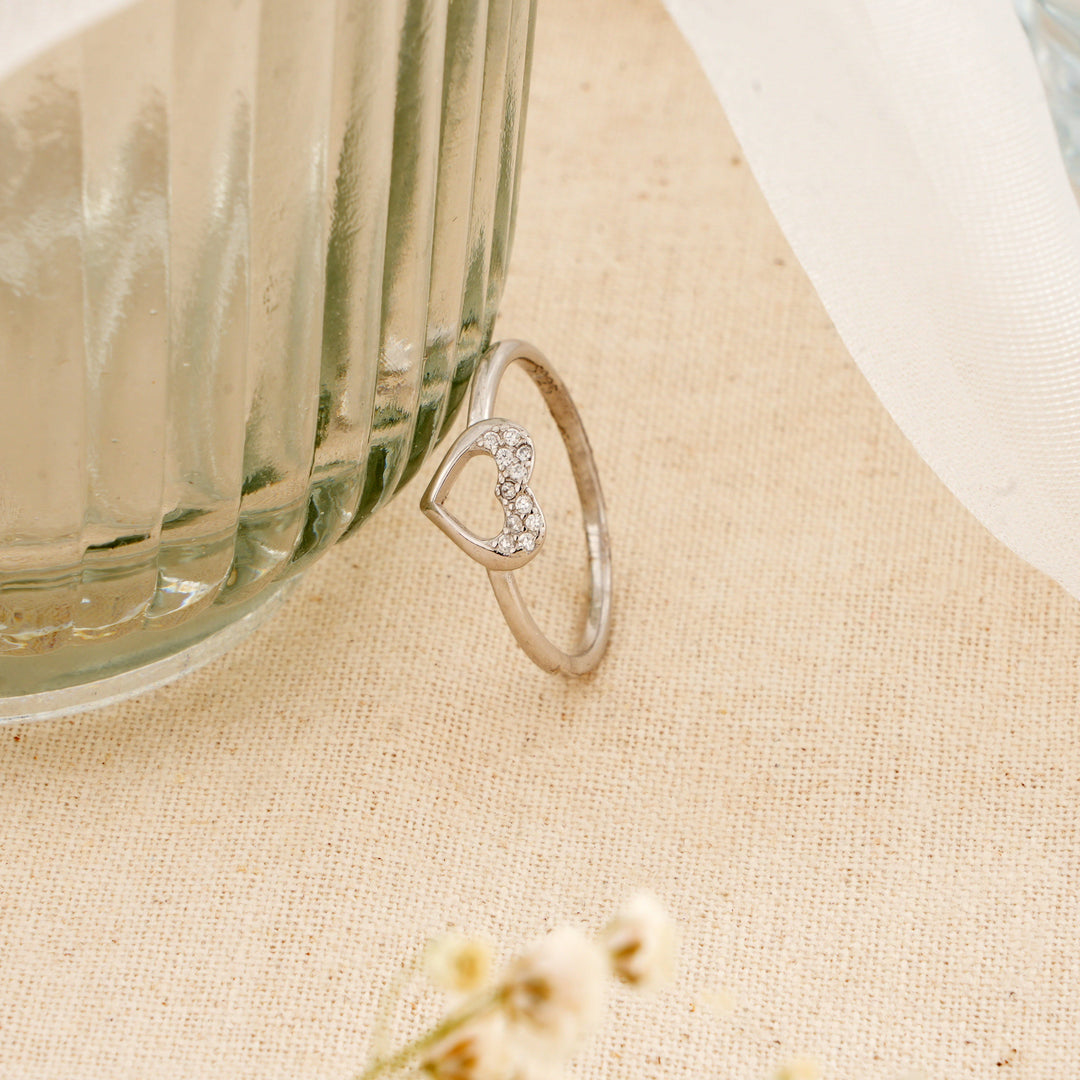 Timeless Heart Symbol Silver Ring