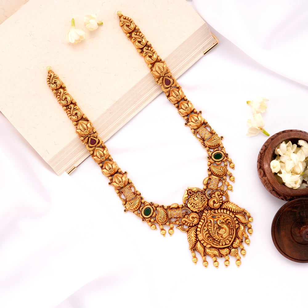 Floral Peacock with Golden Balls Haram