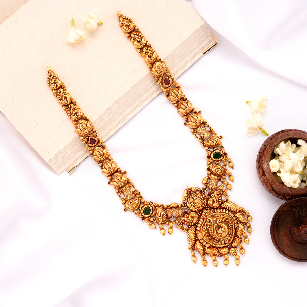 Floral Peacock with Golden Balls Haram