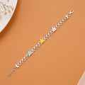 Multicolour Crown Silver Baby Bracelet
