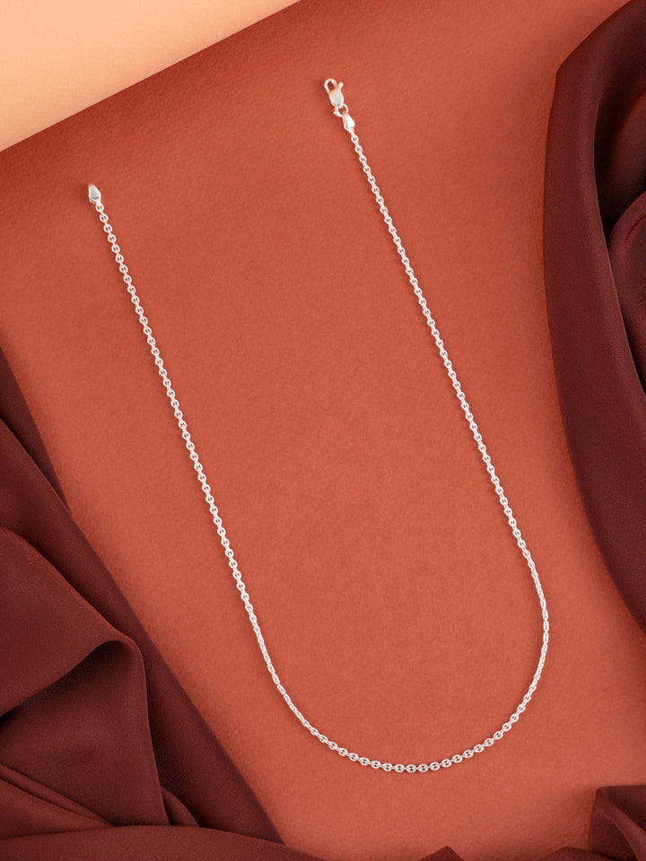 Small Link Delicate Silver Chain for Men