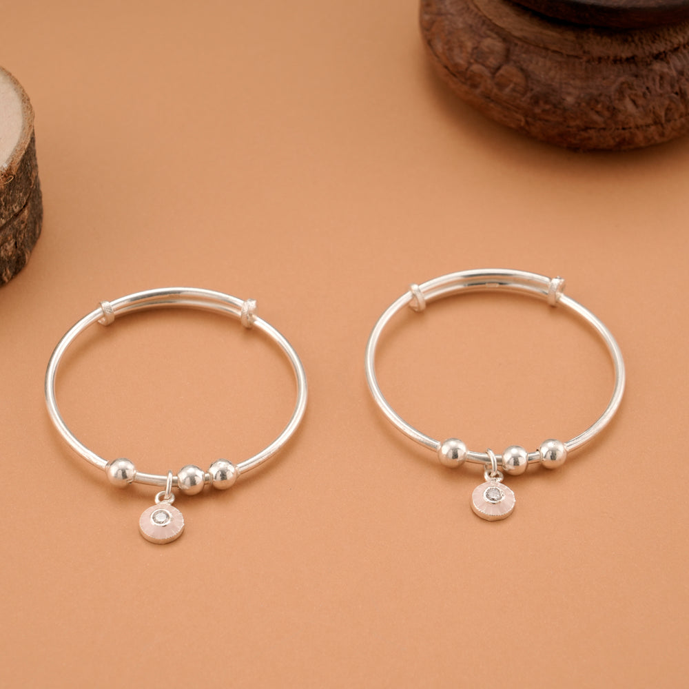 Classic Spark Baby Silver Bangle