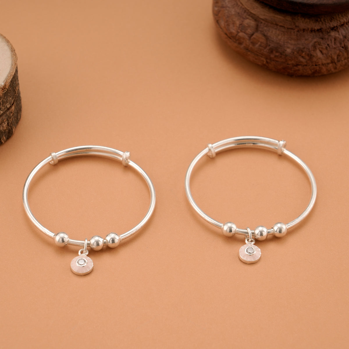 Classic Spark Baby Silver Bangle
