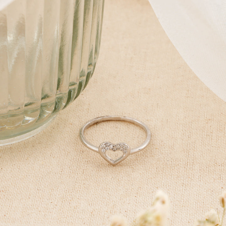 Timeless Heart Symbol Silver Ring